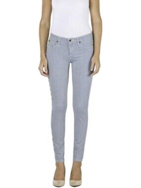 Second Yoga Jeans Denim Stripe Skinny Pants 27